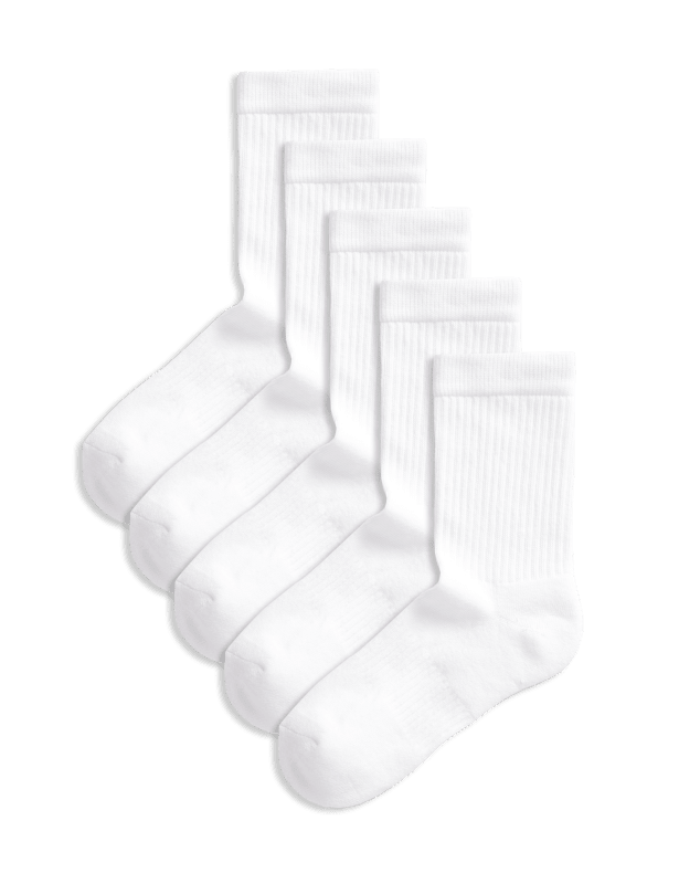 5pk Cotton Rich Sports Socks (6 Small - 10.5 Large)