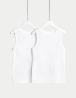 2pk Cotton Blend Thermal Vests (2-14 Yrs)