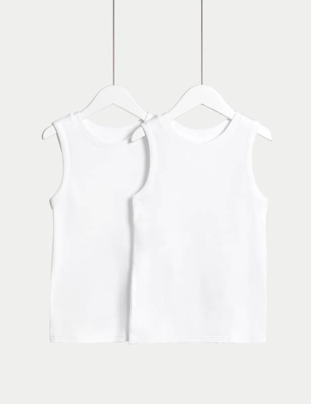 2pk Cotton Blend Thermal Vests (2-14 Yrs)