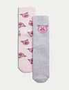 2pk Terry Percy Pig™ Slipper Socks (6 Small - 7 Large)