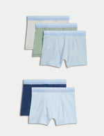 5pk Cotton Rich Trunks (5-16 Yrs)