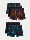 5pk Cotton with Stretch Gaming Trunks (5-16 Yrs)