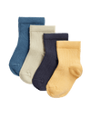 4pk Cotton Rich Ribbed Baby Socks