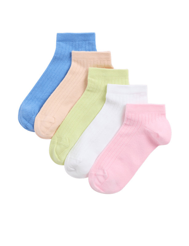 5pk Cotton Rich Ribbed Trainer Liners™ (6 Small - 7 Large)
