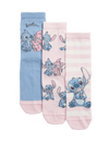 3pk Cotton Rich Lilo & Stitch™ Socks (6 Small - 7 Large)