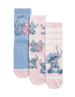 3pk Cotton Rich Lilo & Stitch™ Socks (6 Small - 7 Large)