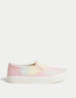 Kids' Canvas Tie Dye Slip-On Trainers (1 Large-6 Large)