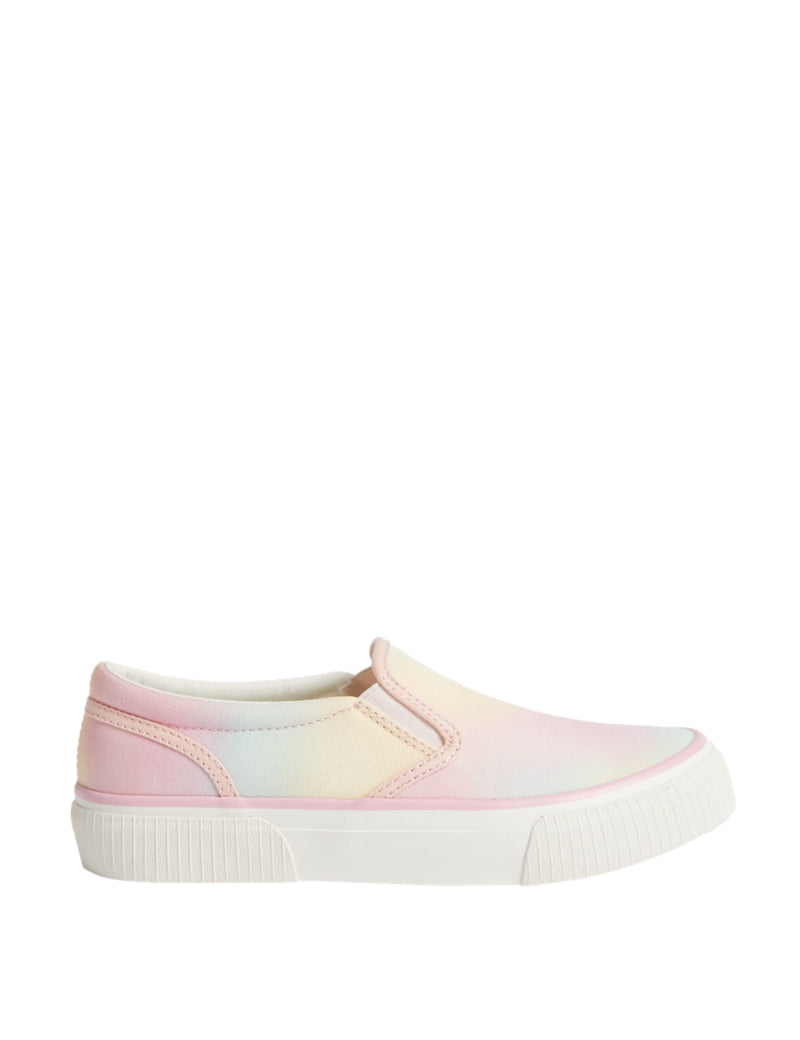 Kids' Canvas Tie Dye Slip-On Trainers (1 Large-6 Large)