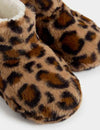Kids' Leopard Print Slipper Boots (4 Small - 6 Large)