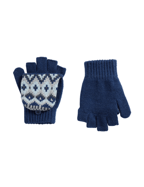 Kids' Flip Top Fair Isle Gloves (3-13 Yrs)