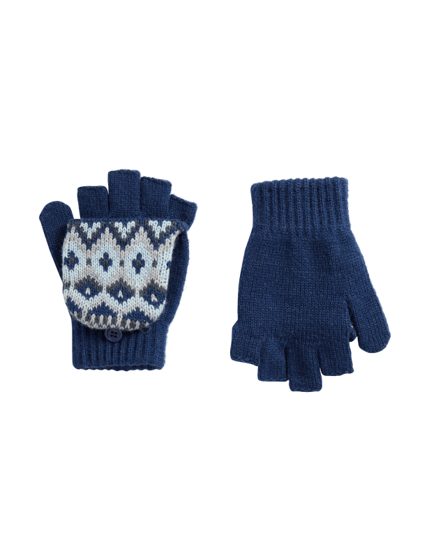 Kids' Flip Top Fair Isle Gloves (3-13 Yrs)