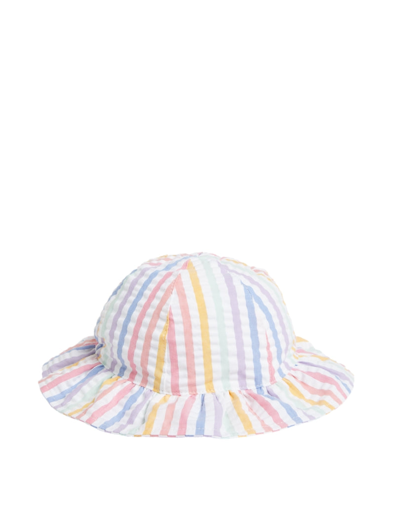 Kids' Pure Cotton Striped Sun Hat (0-1 Yrs)