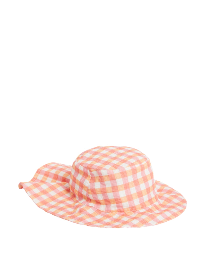 Pure Cotton Gingham Print Sun Hat (1–6 Yrs)