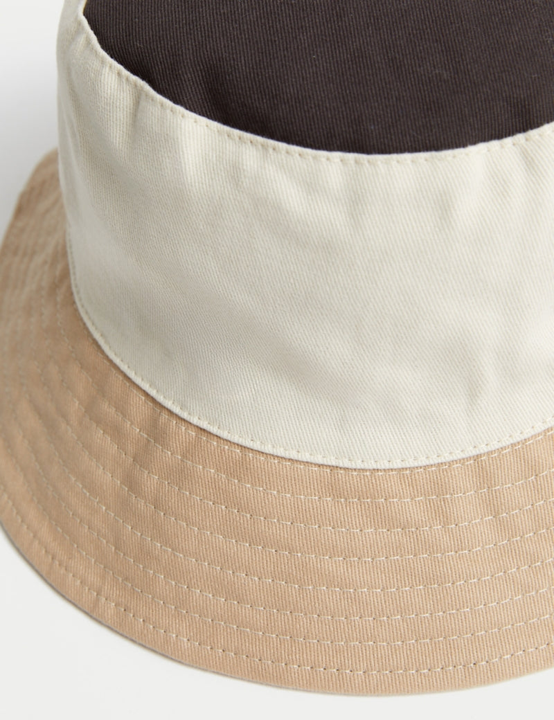 Kids' Pure Cotton Colour Block Sun Hat (1-13 Yrs)