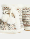 Kids' Pom Pom Slipper Boots (4 Small - 6 Large)