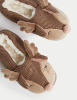 Kids' Reindeer Slippers (4 Small - 6 Large)