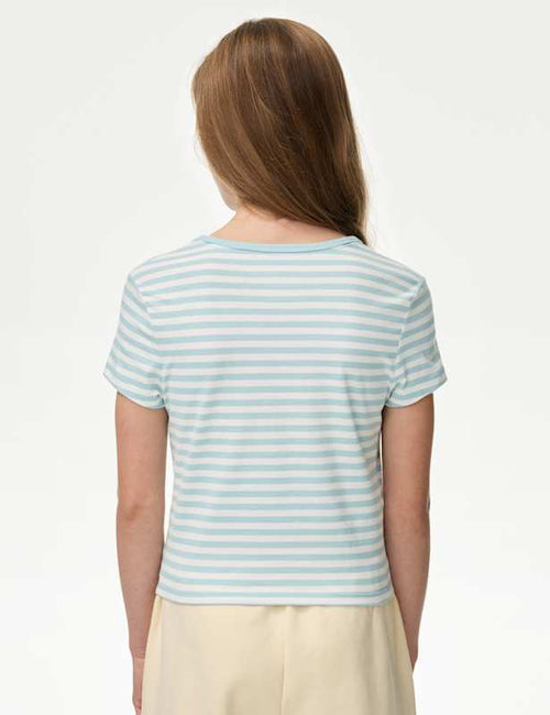 Pure Cotton Striped T-Shirt (6-16 Yrs)