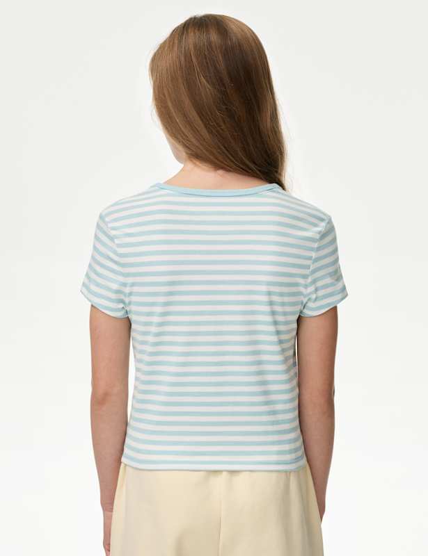 Pure Cotton Striped T-Shirt (6-16 Yrs)
