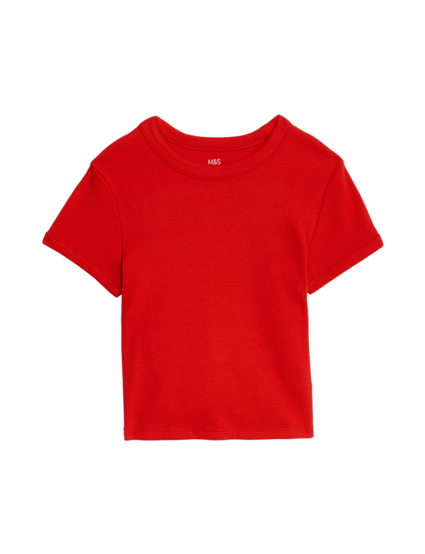 Cotton Rich Ribbed T-Shirt (6-16 Yrs)