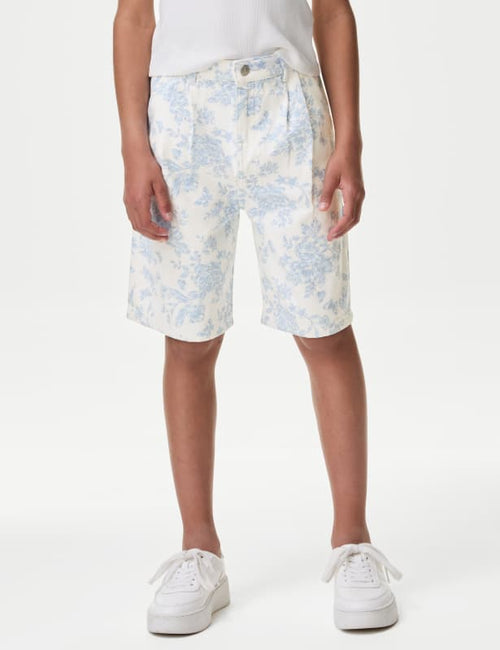 Denim Floral Shorts (6-16 Yrs)