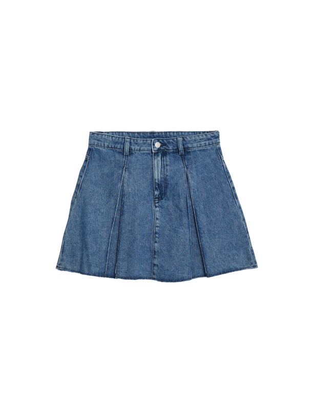 Denim Pleated Skirt (6-16 Yrs)