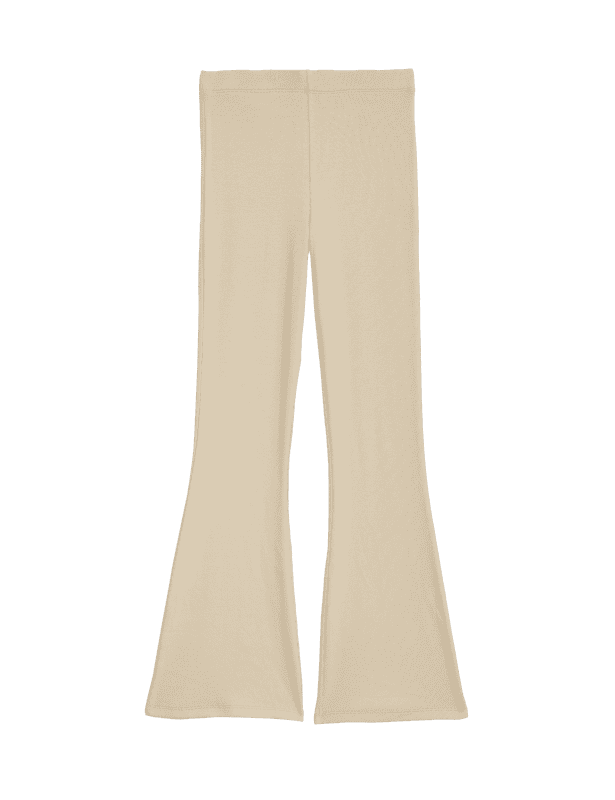 Cotton Rich Ribbed Flared Trousers (6-16 Yrs)