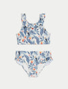 Printed Frill Detail Mini Me Bikini (6-16 Yrs)