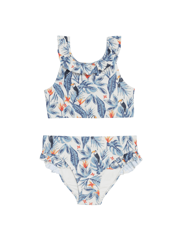 Printed Frill Detail Mini Me Bikini (6-16 Yrs)