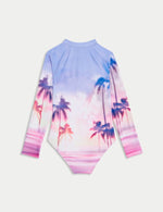 Sunset Print Long Sleeve Swimsuit (6-16 Yrs)