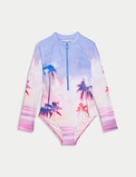 Sunset Print Long Sleeve Swimsuit (6-16 Yrs)