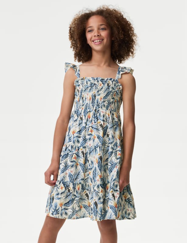 Pure Cotton Mini Me Printed Dress (6-16 Yrs)