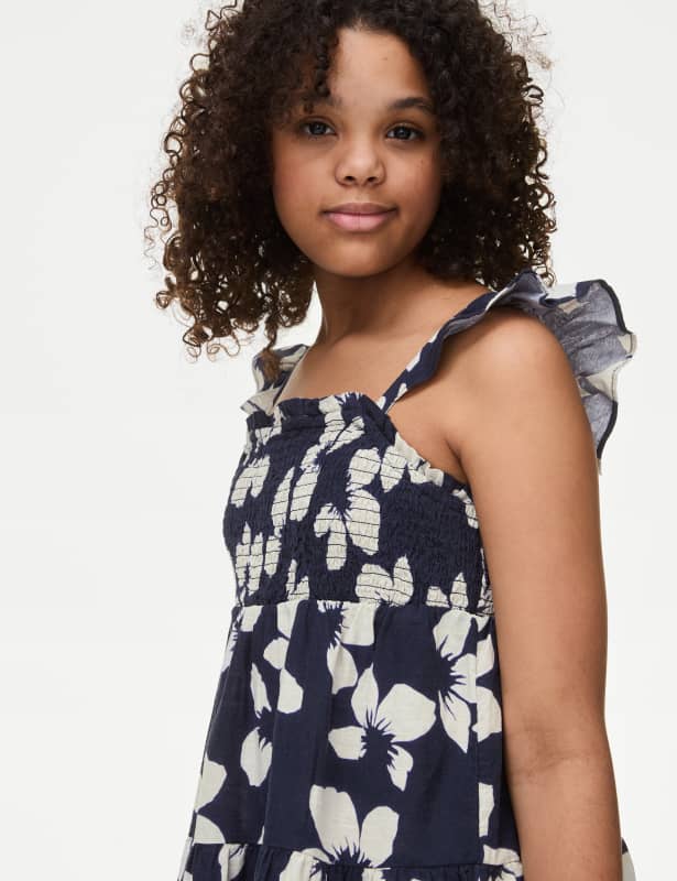 Pure Cotton Mini Me Printed Dress (6-16 Yrs)