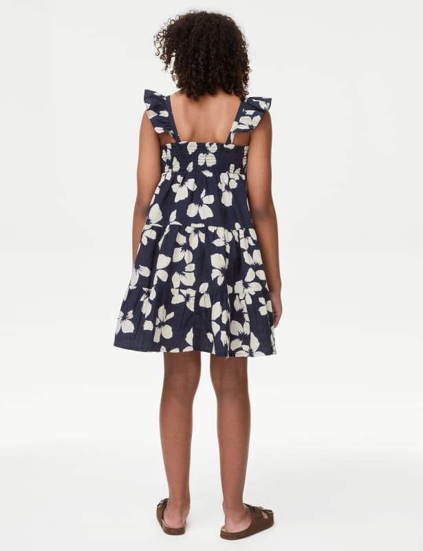 Pure Cotton Mini Me Printed Dress (6-16 Yrs)