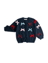 Bow Appliqué Cable Knit Cardigan (2-8 Yrs)
