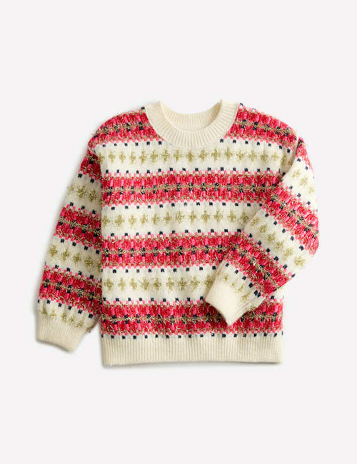 Fair Isle Sparkly Knitted Jumper (2-8 Yrs)