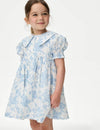 Pure Cotton Floral Dress (2-8 Yrs)