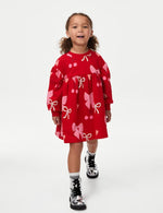 Cotton Rich Bow Print Dress (1-8 Yrs)