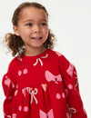 Cotton Rich Bow Print Dress (1-8 Yrs)