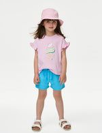 Pure Cotton Runner Shorts (2-8 Yrs)