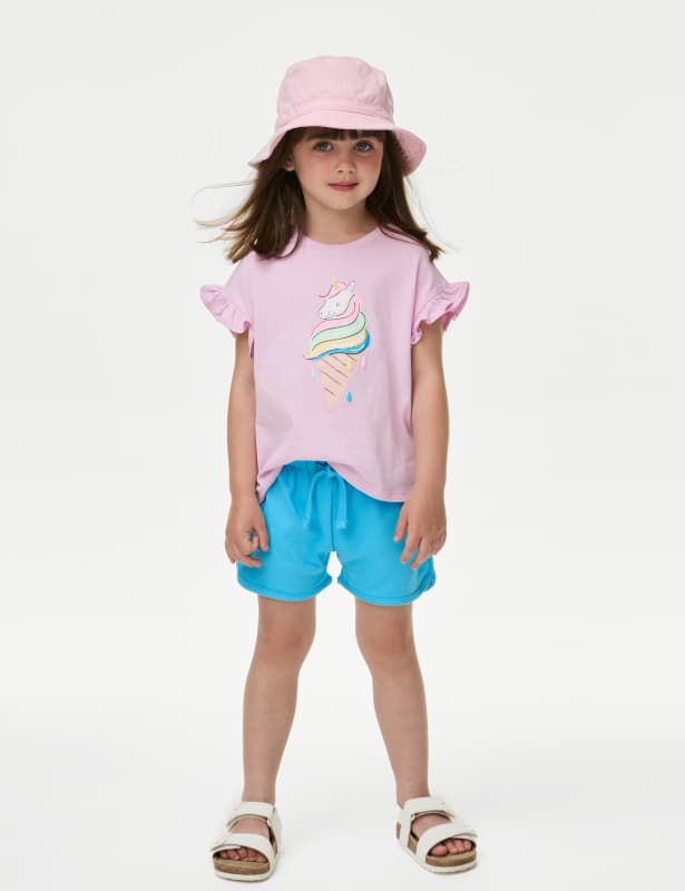 Pure Cotton Runner Shorts (2-8 Yrs)