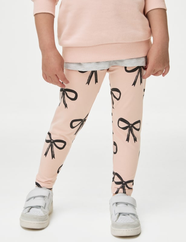 Cotton Rich Bow Leggings (2-8 Yrs)