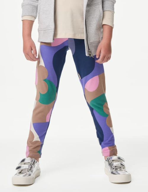 Cotton Rich Abstract Print Leggings (2-8 Yrs)