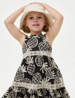 Pure Cotton Pineapple Print Dress (2-8 Yrs)