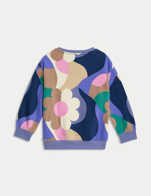 Cotton Rich Abstract Print Sweatshirt (2-8 Yrs)