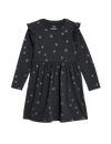 Pure Cotton Foil Star Frill Sleeve Dress (2-8 Yrs)