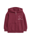 Heart Graphic ZipThrough Hoodie (2-8 Yrs)