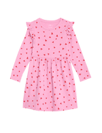 Pure Cotton Heart Frill Sleeve Dress (2-8 Yrs)