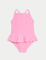 Floral Textured Frill Swimsuit (2-8 Yrs)