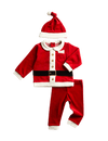 3pc Cotton Rich Santa Outfit with Hat (0-3 Yrs)