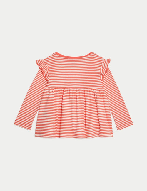 2pk Pure Cotton Butterfly & Striped Tops (0-3 Yrs)